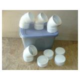 Rour Large PVC 45 Degree and Caps