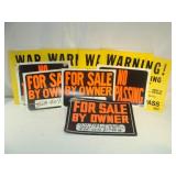 For Sale and Trespassing Signs
