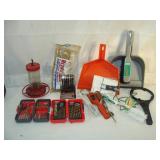 Drill Bits, Drivers and Dust Pans