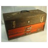 Three Drawer Tool Box with Tools