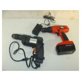Corded and Battery Drills