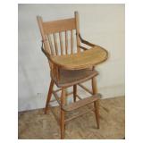Vintage Antique Press Back Hi Chair