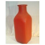 Large Red Glass Milke Like Bottle - 19"
