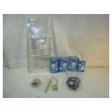 Garage Sale Stakes, Light Bulbs and 4 Locks