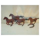 Metal Running Horses