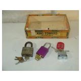 Three Locks with Keys - King Edward Box