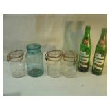 Capped Canning Jars and 7UP