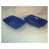 Two Blue Enamel Coated? Bakeware