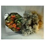 Three Holiday Wreaths Approx 20"