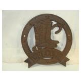 Cast Iron WELCOME Sign with Boots