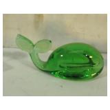 Art Glass - Green Whale