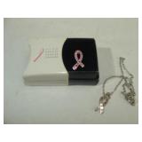 Fight Cancer Broach and Necklace
