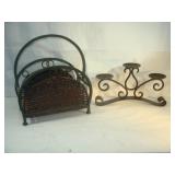 Magazine Rack and Candle Holder