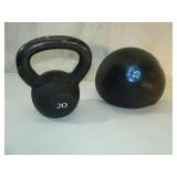 20 Lb and 15 Lb Medicine Ball