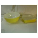 Yellow PYREX Bowl and Dish