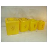 MCM Yellow Plastic Cannister Set