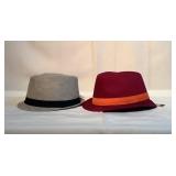 Pair of fedora style hats