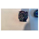 2 Smaller carnival glass pieces 2 Smaller carnival glass pieces