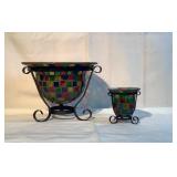 4" & 7" stained glass planters 4" & 7" stained glass planters