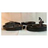 Set of 4 saddlebred leather belts