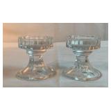 3" Gorham Crystal candlestick holders