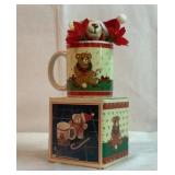 Teddy bear coffee mug with small bear inside