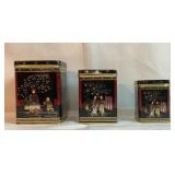 Set of 3 oriental storage containers