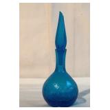 9" blue crackle glass Decanter 9" blue crackle glass Decanter