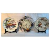 3 piece fruit design plates and clock 3 piece fruit design plates and clock