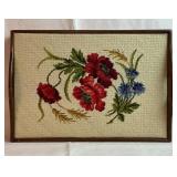 20" serving tray with Embroidered insert 20" serving tray with Embroidered insert