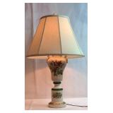 30" ceramic painted table lamp