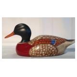 19" wooden mallard duck decor piece