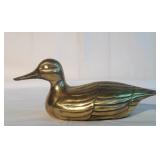 10" Vintage Brass duck decor piece