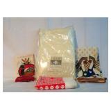 52" Damask Tablecloth round & 3 kitchen towels 52" Damask Tablecloth round & 3 kitchen towels