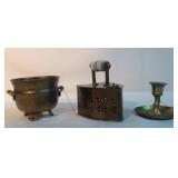 3 piece Vintage Brass and metal Lot 3 piece Vintage Brass and metal Lot