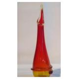 13" Amberina Glass Stretch Vase 13" Amberina Glass Stretch Vase