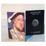 Pewter Henry the VIII Replica coin Pewter Henry the VIII Replica coin