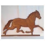 21" wooden horse wall hanging or decor piece