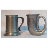 Pair of 5" pewter mugs