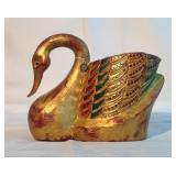 9" wooden gold painted & glass Decor piece 9" wooden gold painted & glass Decor piece