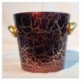 8" painted Glass Ice bucket Made In Italy 8" painted Glass Ice bucket Made In Italy