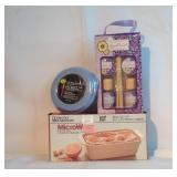 Loaf pan, 4 pc. Storage set & candle/diffuser set