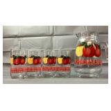 8" Glass Pitcher & 5" set of 4 Glasses 8" Glass Pitcher & 5" set of 4 Glasses
