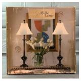 Set of 2 Italian Bronze Buffet Lamps Unopened Set of 2 Italian Bronze Buffet Lamps Unopened