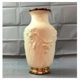 11" Designer Vase W/ Golden Accents