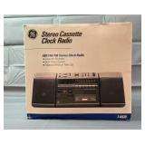 GE Stereo Cassette Clock Radio