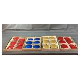 Set Of 24 Flat painted Ornamets made in Germany Set Of 24 Flat painted Ornamets made in Germany