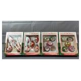 Set of 4 Christmas tree ornaments