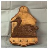 12" Wooden Duck Mail & Key Holder