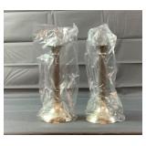 Handmade Silver plates Candlesticks unopened Handmade Silver plates Candlesticks unopened